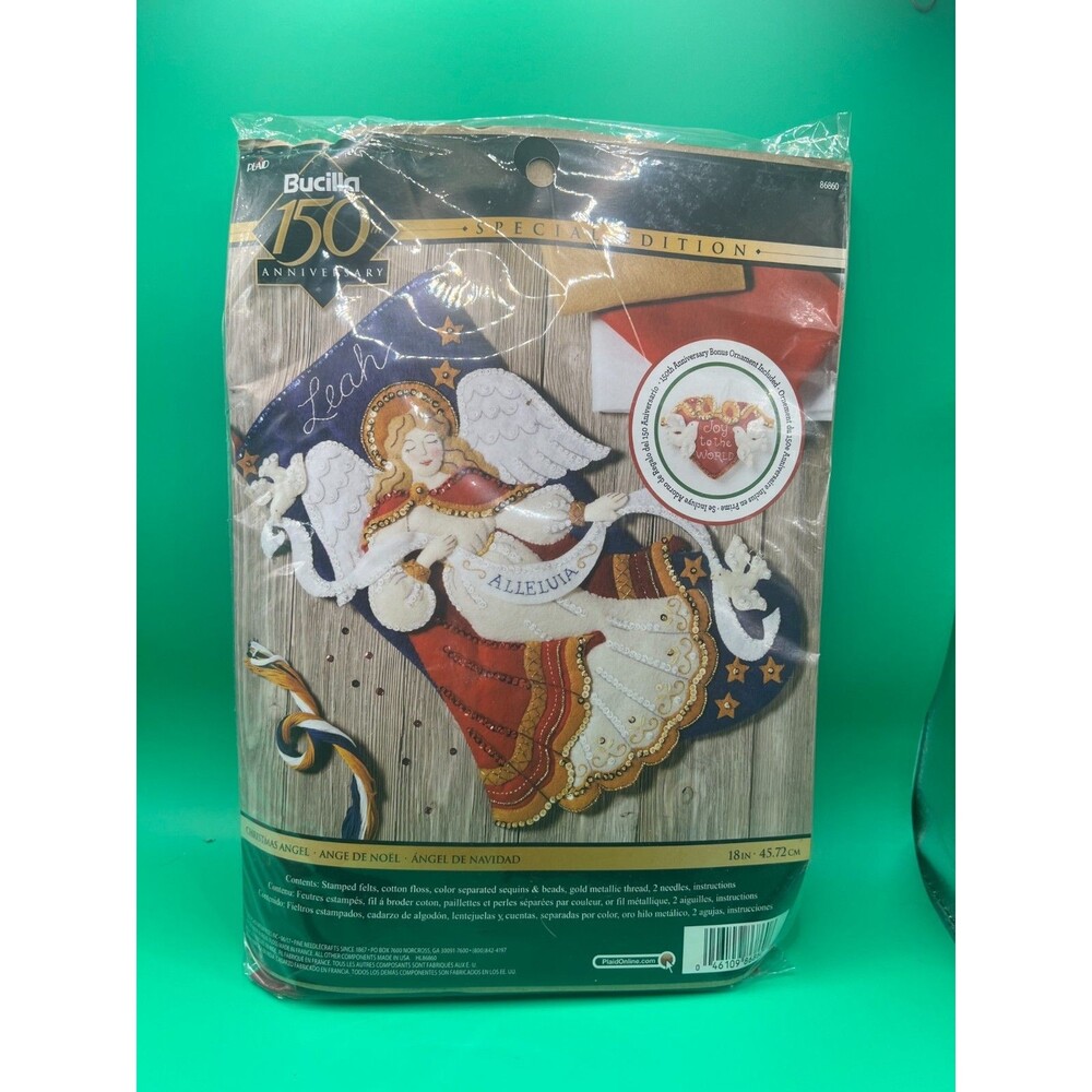 CHRISTMAS ANGEL Bucilla Anniversary Stocking Kit-86860/2017
